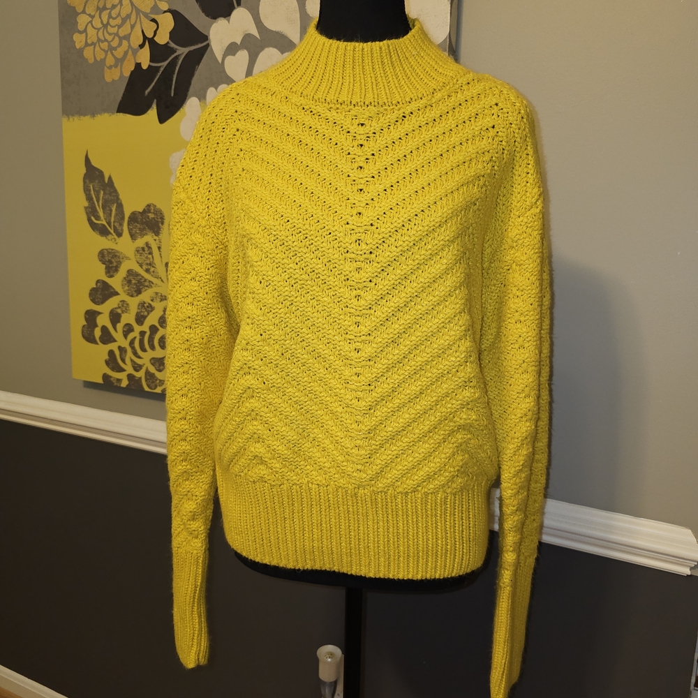 Worthington Bright Yellow Cowl Neck Sweater